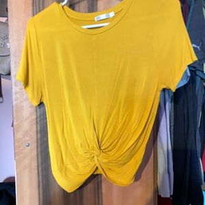 Yellow crop top